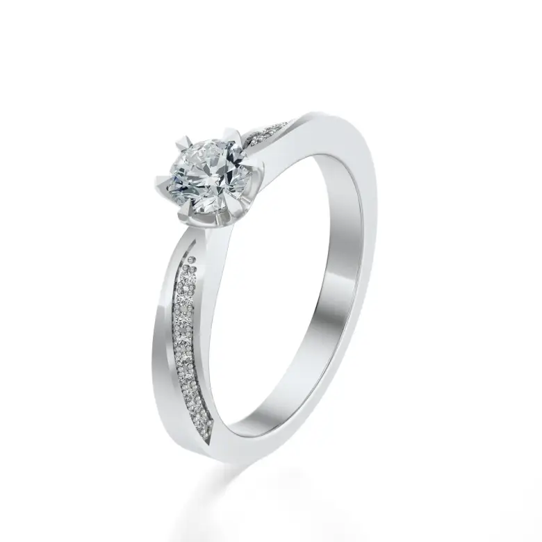 Pierścionek białe złoto z diamentami AJPZ_119